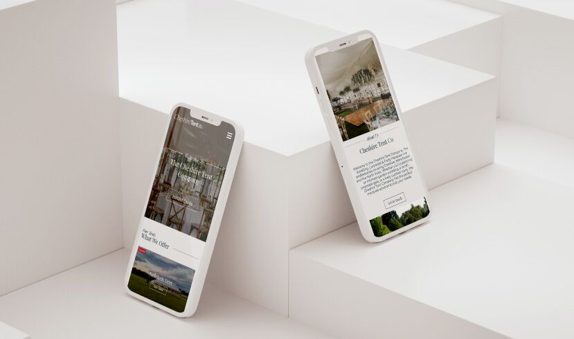 Cheshire tent web design