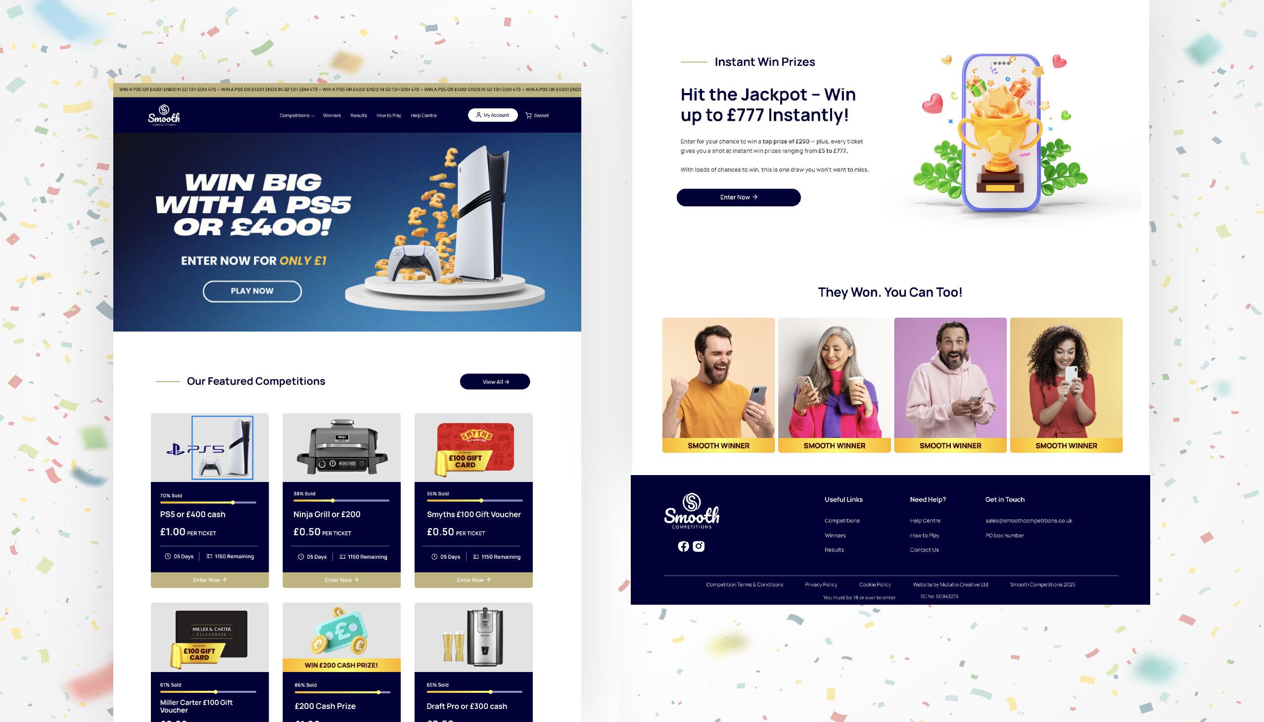 Smooth Competitions Web Design